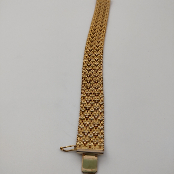 Vintage Gold Tone Mesh Bracelet - Branded Italy - Picture 7 of 7